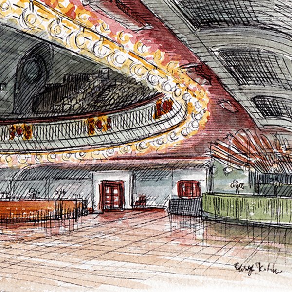 #throwbackthursday sketch and this one is from 2020 when I enjoyed a solo sketching trip to the absolutely gorgeous @LeithTheatre So many stories made in this space, I sensed the history all around me. Now reminds me of The Shining film 😮 edinburghsketcher.substack.com