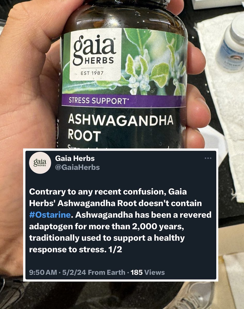 🚨 ‼️ “Ashwagandha root doesn’t contain Ostarine.”

Statement from @GaiaHerbs and regarding @RyanGarcia claims that ashwagandha root was the source of the Ostarine findings. 

#TheSpitBucket
#Boxing