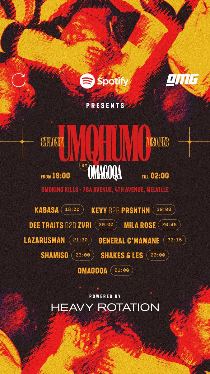Get ready for an explosion night tomorrow at Smoking Kills. Umqhumo is here : the lights are low and the bass is set too high.🔊🔊