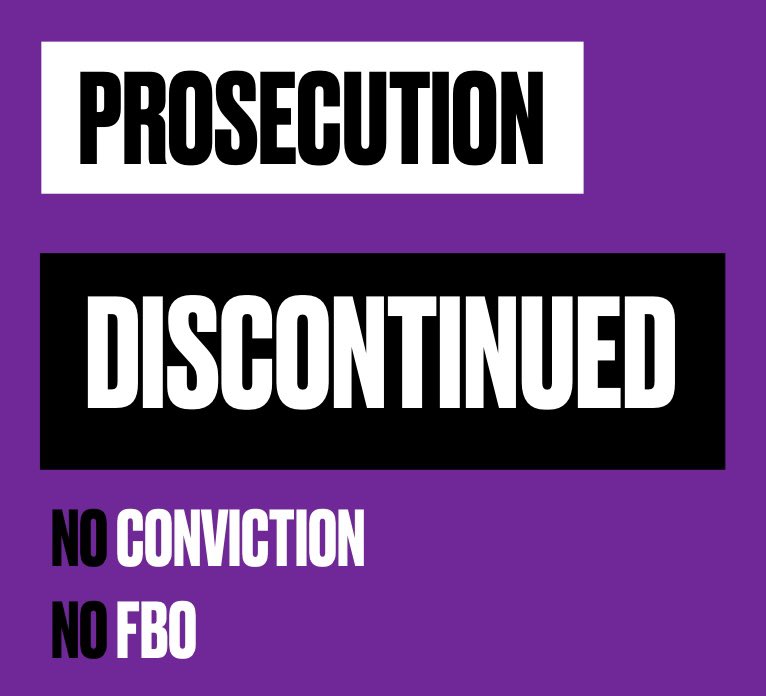 Case dropped 🏆 Just given client good news! After being wrongly ID’d for assault, he was charged with drunk in sports ground Went to court, NG plea, trial fixed Bodyworn served & showed he wasn’t drunk Prosecution discontinued after representations