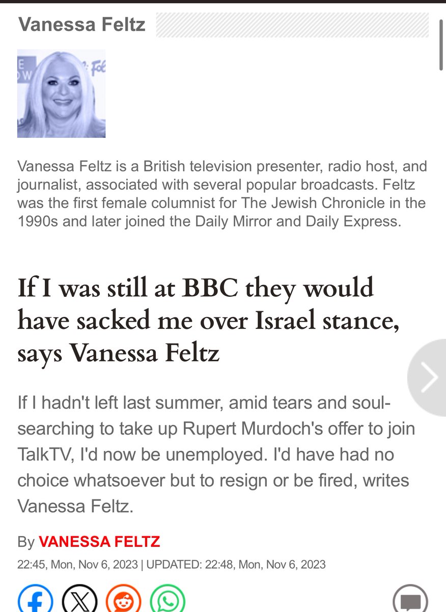 🚨Vanessa Feltz: BBC would sack me for Israel stance. LBC on the other hand🤑🤑🤑