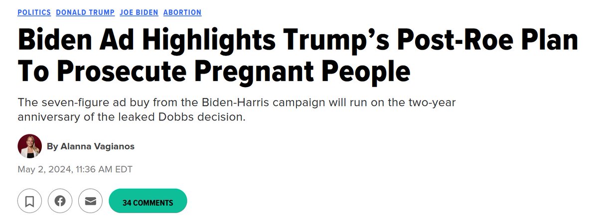 No @HuffPost, it's not pregnant 'people.' It's pregnant WOMEN. Stop erasing women.

huffpost.com/entry/biden-ad…

#FakeNews #WarOnWomen