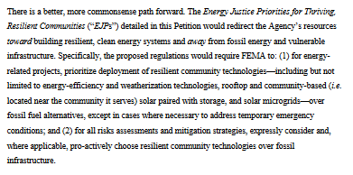 JUST IN: @CenterForBioDiv and 22 energy justice, consumer, and environmental groups from across the country petition @fema @HUDgov to redirect every dollar from rebuilding the fossil fuel status quo to renewable, distributed, resilient energy. Read more: biologicaldiversity.org/programs/energ…