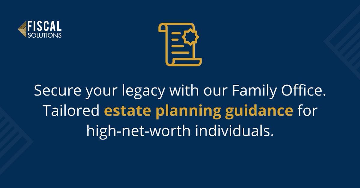 Estate planning is essential for high-net-worth individuals. Partnering with a Family Office ensures tailored guidance in crafting wills and trusts. 

#EstatePlanning #FamilyOffice