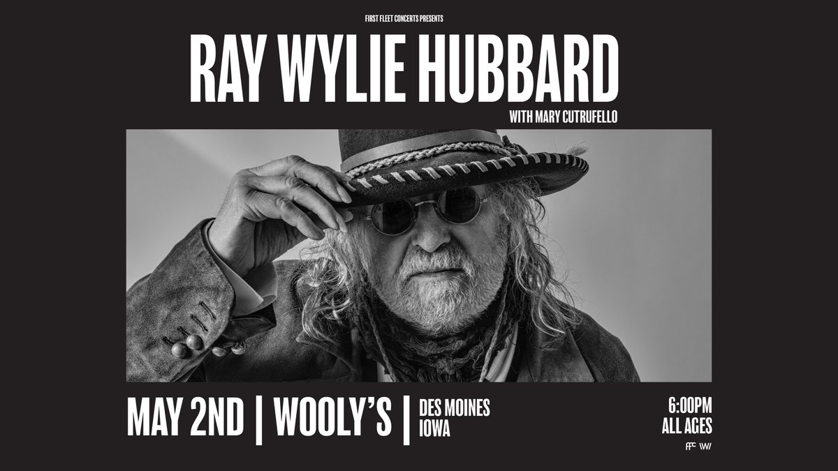 It's a good night to see @raywylie with special guest Mary Cutrufello at Wooly's! 😎 6:00 PM | 7:00 PM | All Ages 🎫 axs.com/events/533689/