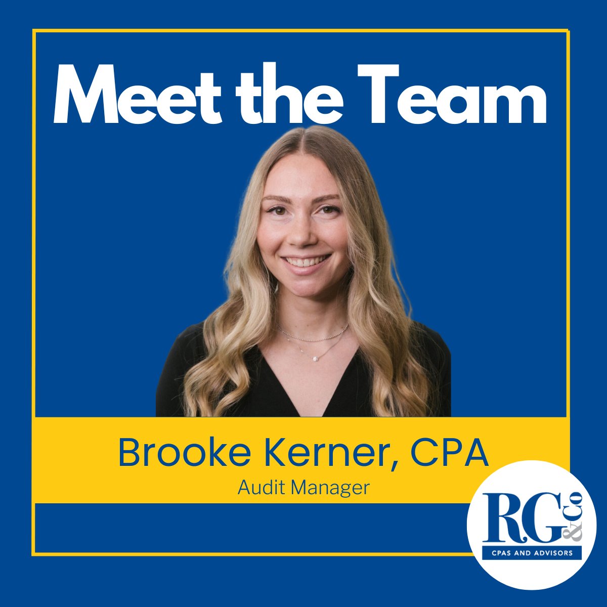Meet @Brooke Kerner, CPA, an Audit Manager who has been with RGCO since January 2017!

Brooke moved from NJ for college at the @University of Tampa and never looked back. We're glad she's part of our team! #MeetTheTeam