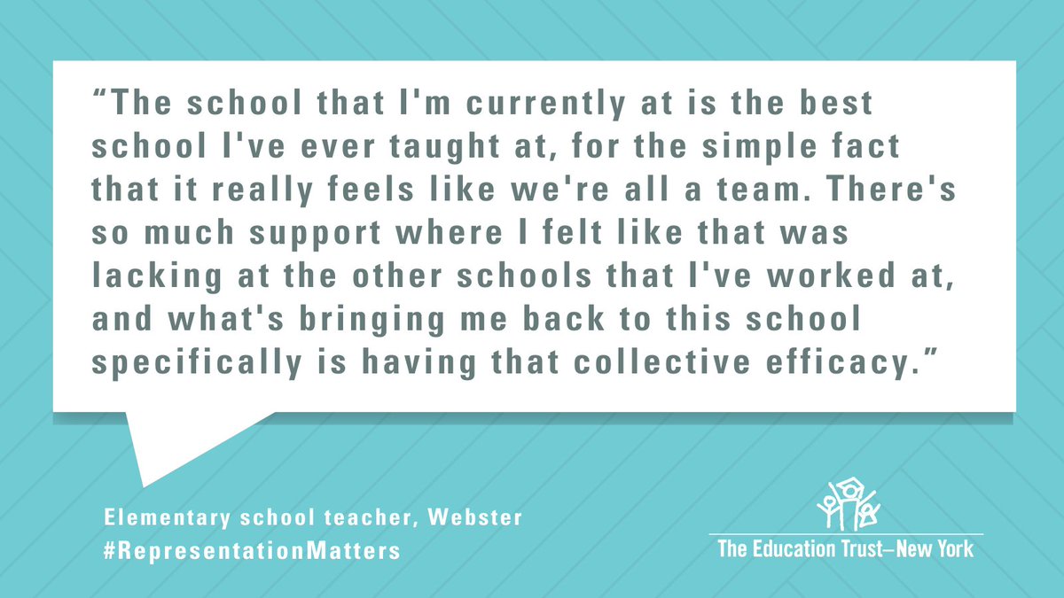 💡One way to recruit and retain teachers of color in NYS: Schools can do their part to retain teachers of color by listening to their recommendations about improving the school environment. loom.ly/0x8FRg4 #TeacherDiversity