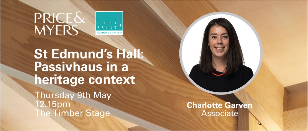 Are you heading to Footprint+ this year? Next week, Associate, Charlotte Garven will be joined by Ronan Morris from Wright & Wright Architects and Gwilym Still from Max Fordham for a presentation on Passivhaus in a heritage context. Learn more here - ow.ly/l6c650Rh9NW