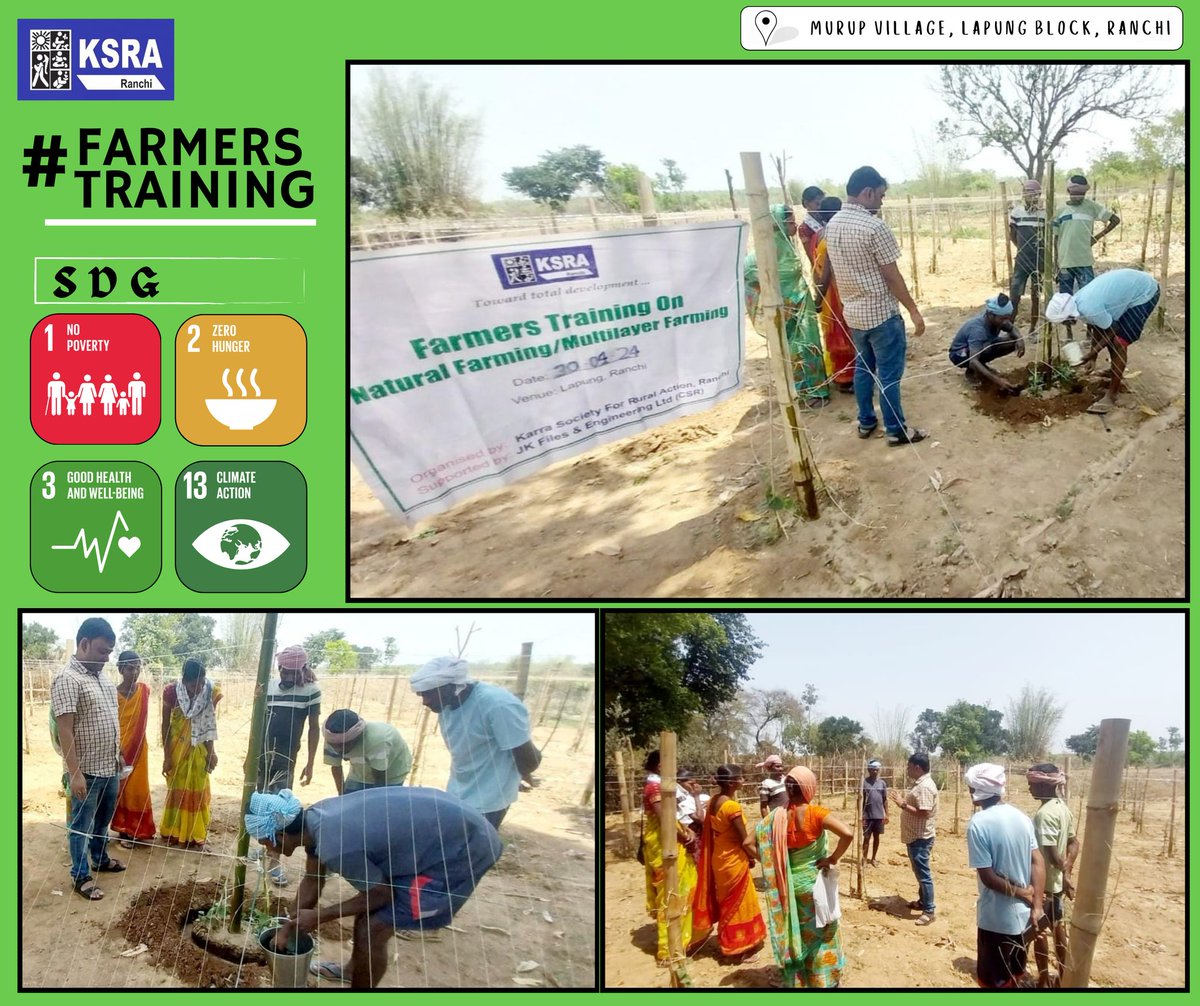 #Farmers Training @Murup village of Lapung Block, to value addition in their skills & #livelihood opportunities through chemical-free farming . This will contribute to #goodenvironment, #soilhealth, #nutritional value  & #health benefits of the community.
#SDG1
#SDG2
#SDG3
#SDG13