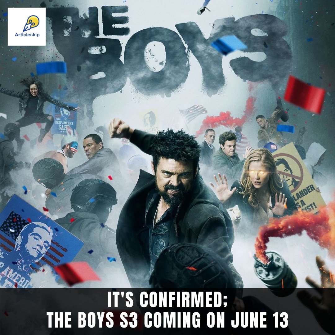It is finally confirmed;

Season 3 of the much awaited television drama series The Boys will be released on 13th June.
.
#theboys #theboysseason3 #theboysonprime #articleskip #EntertainmentNews
#theboysonamazonprime #trending #trendingnews #entertainment #antonystarr #karlurban
