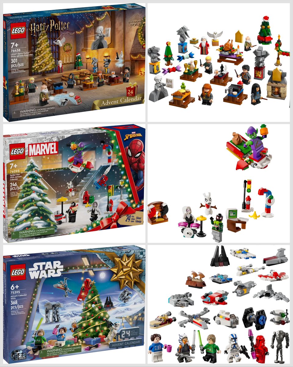 First look at Lego Advent Calendars - Harry Potter, Spider-Man, & Star Wars! They release in September.
.
#Lego #LegoCollector #LegoStore #Disney #StarWars #Collectibles #Collector #DisTrackers #LegoStarWars #HarryPotter #Marvel #SpiderMan