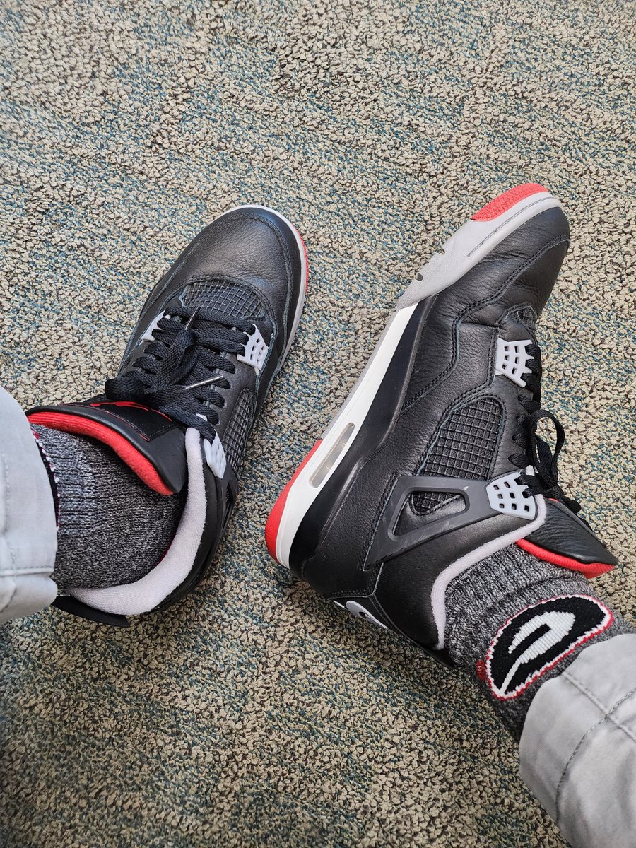 Jordan Bred 4 Reimagined today. #onfeet #sneakers