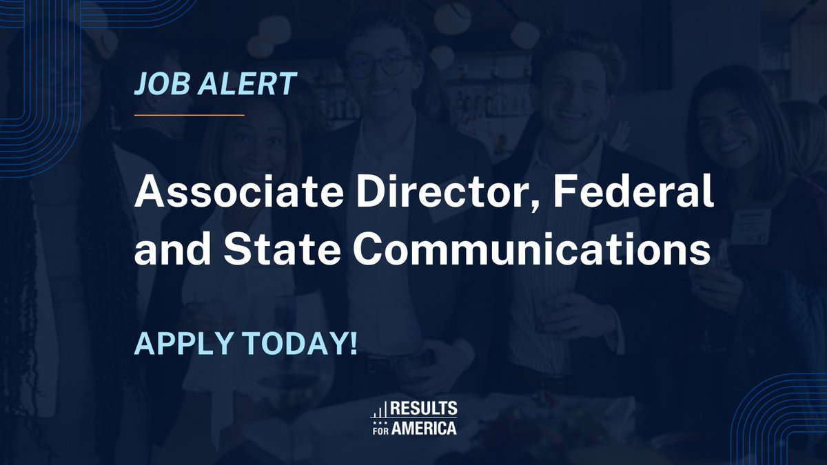 🗣️ We're #hiring! RFA is seeking a skilled communicator and creative storyteller with deep knowledge of how federal and state policy is shaped to join our team. Learn more & apply here! ⬇️ results4america.co/4dnAoa3