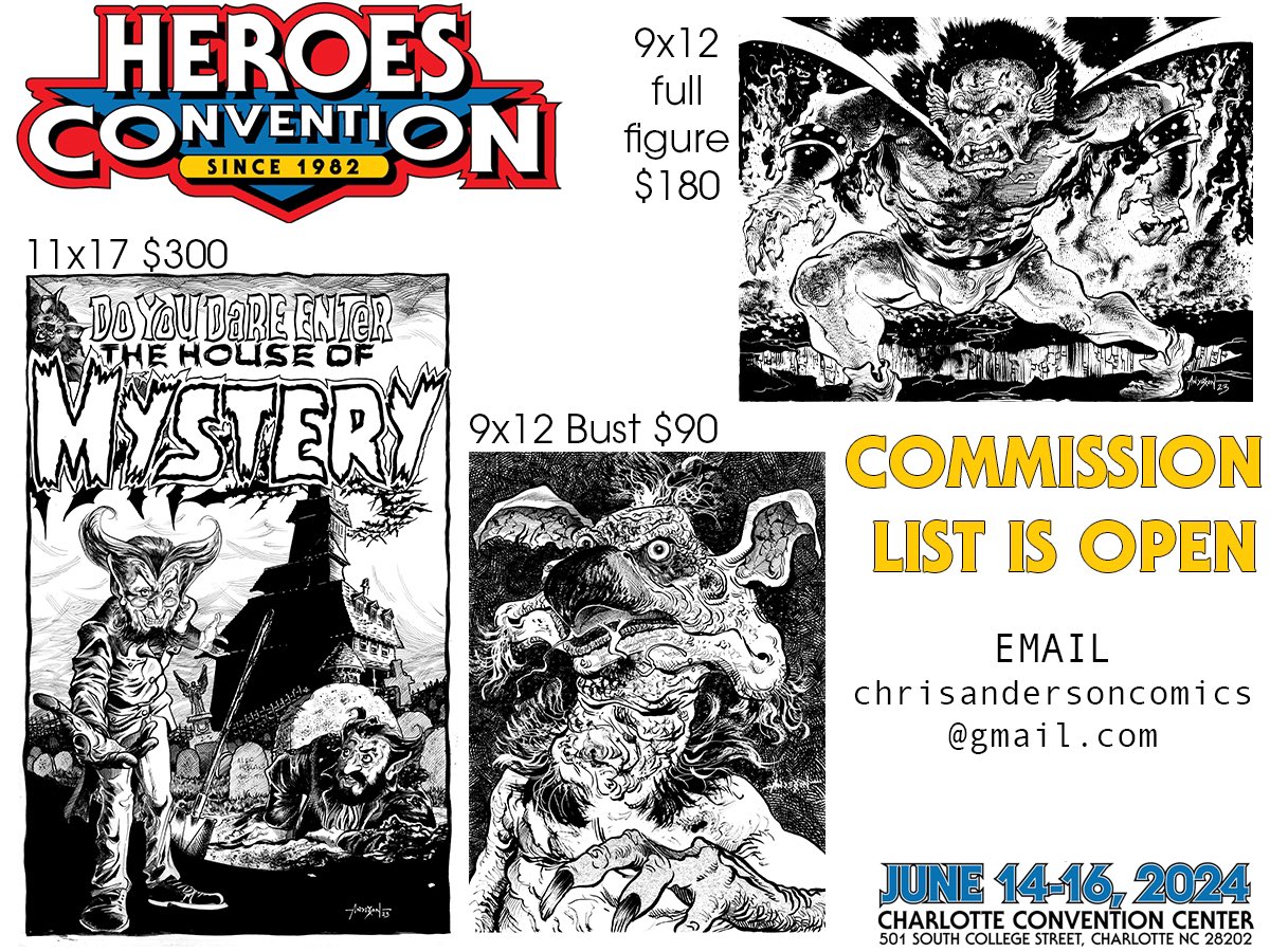 Just a couple more slots left open for my @heroesonline #commission list so be sure to get on before it fills up. #heroescon #heroescon2024 #commissionsopen