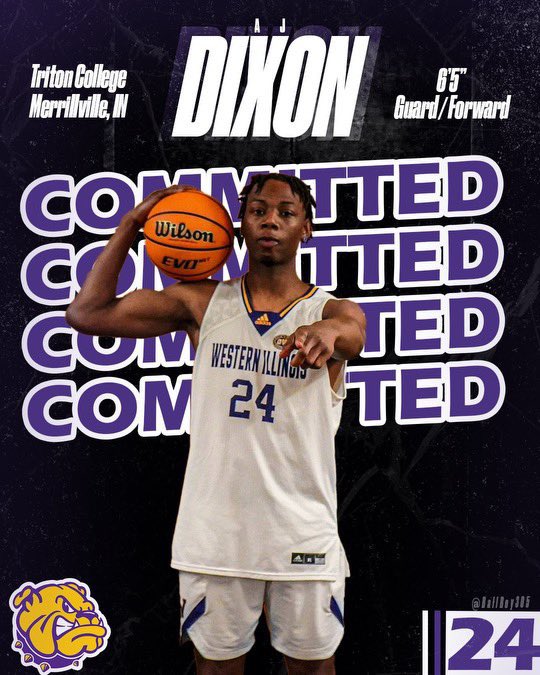 Triton - AJ Dixon @Aj__dixon commits to Western Illinois avg 16PPG 6RPG 3APG great addition for the Leathernecks team @coachclancy11 @RL_HoopsJUCO @coachburns25 @MensTriton @ChrisHill83