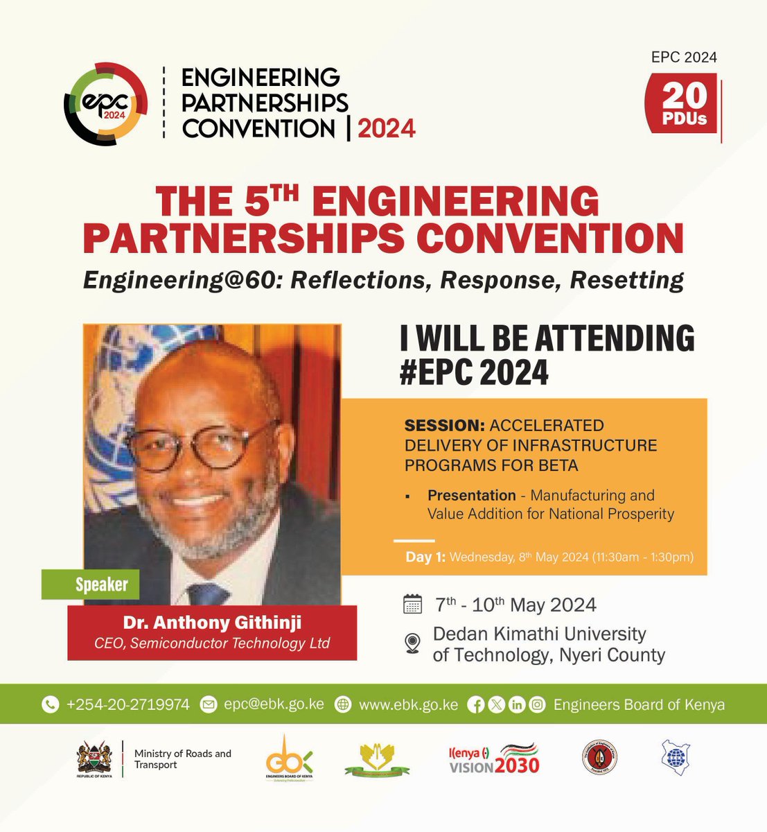 #EPC2024: Discover how a nation can strategically boost its manufacturing capabilities to foster economic growth and prosperity. Don't miss out on #EPC2024, where the CEO and Managing Director, Semiconductors Technologies Limited (STL) Dr. Anthony Githinji, will deliver his…