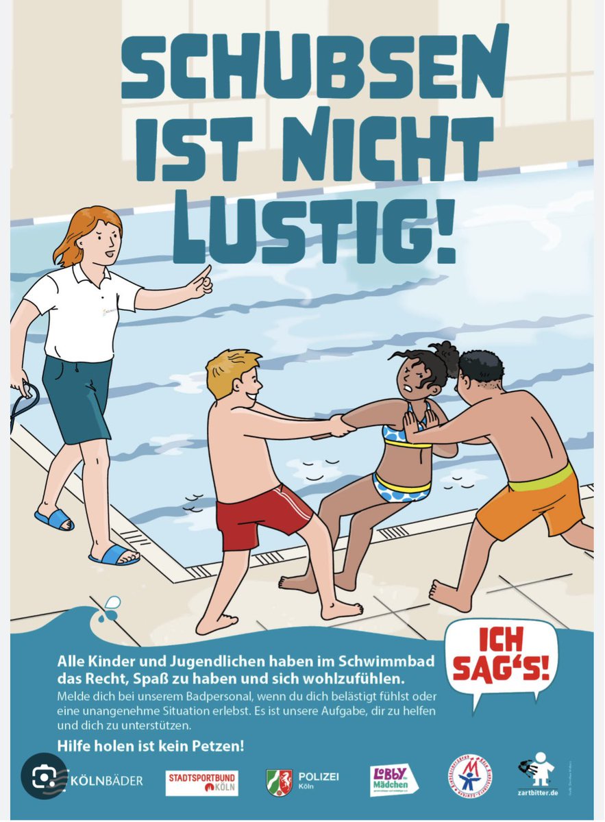 Die neue #Kampagne gegen sexuelle Belästigung in Kölner Schwimmbädern ist heute an den Start gegangen. Was fällt auf? Beide Mädchen/Opfer haben dunkle Haare und augenscheinlich auch dunklere Haut. Der Pograbscher ist natürlich blond und hellhäutig. Und auch auf dem…