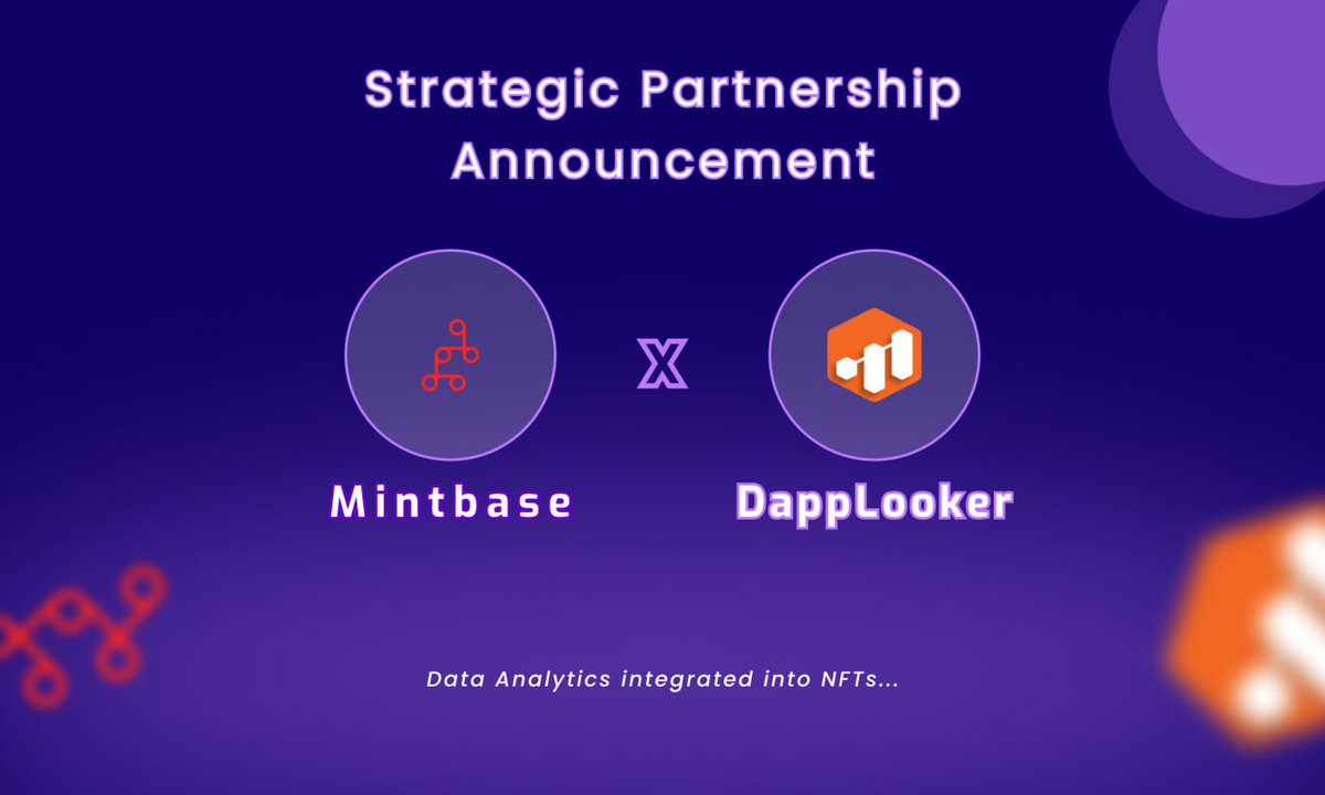 The NFT landscape thrives on data-driven innovation. 📌 It's exciting to announce a strategic partnership between @mintbase and @dapplooker! And trust me, this is huge! Let's dive into insights to skyrocket your creativity in NFTs. 🔽🔽🔽