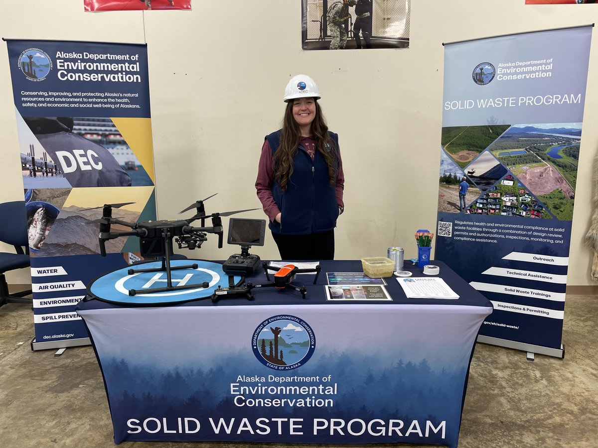 Over 200 students from Ft Wainwright attended an event where we shared information about what DEC does as a department & how they can help protect Alaska's environment. We even brought a few drones to showcase how technology can reduce costs & improve safety for our staff!