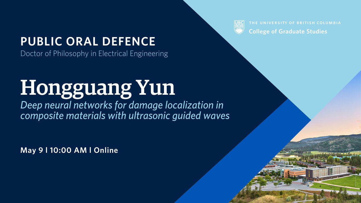 Hongguang Yun will defend their dissertation on May 9, 2024. All defences are open to the public. Learn more: bit.ly/UBCO-Graduate-… @UBCOSOE