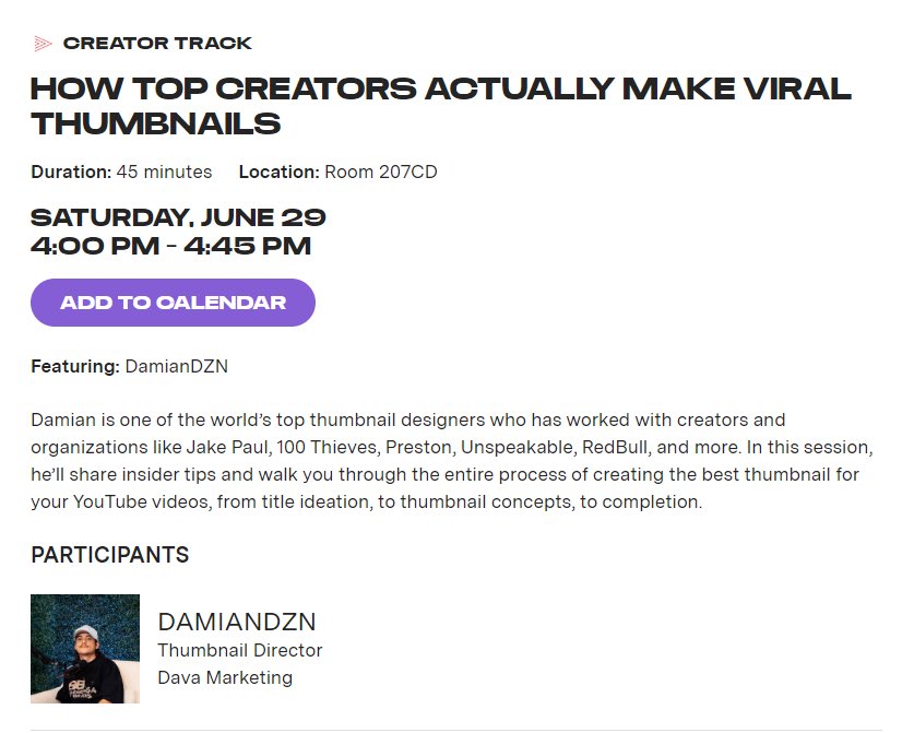 Super excited to announce I’ll be speaking <a href="/VidCon/">VidCon</a> Anaheim this year!

Let me know if you’re going let’s connect!