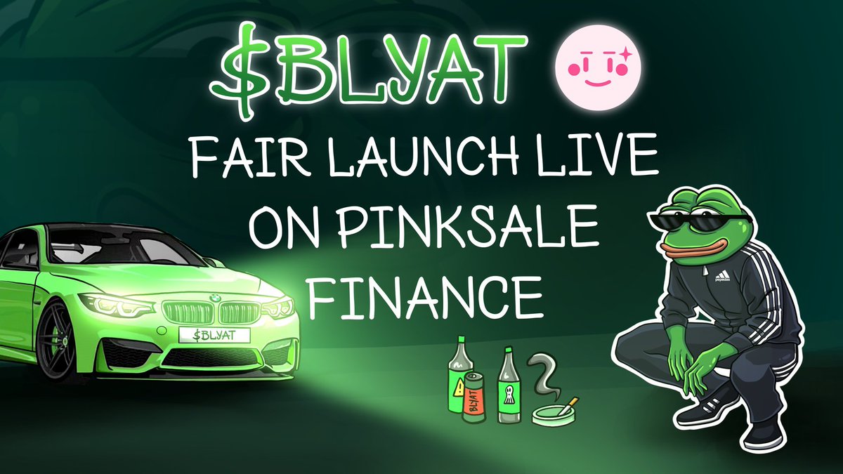 🎉Airdrop Giveaway🎉

Tropa da Drih 🤝 Blyat Coin Sol

10x $BLYAT Token Airdrop (10K per winner)

$BLYAT Fairlaunch is officially LIVE!

Join Presale
pinksale.finance/solana/launchp…

Each Buyer in Presale will be Airdropped on launch

To enter:

1️⃣ Follow: 
@TropadaDrih +