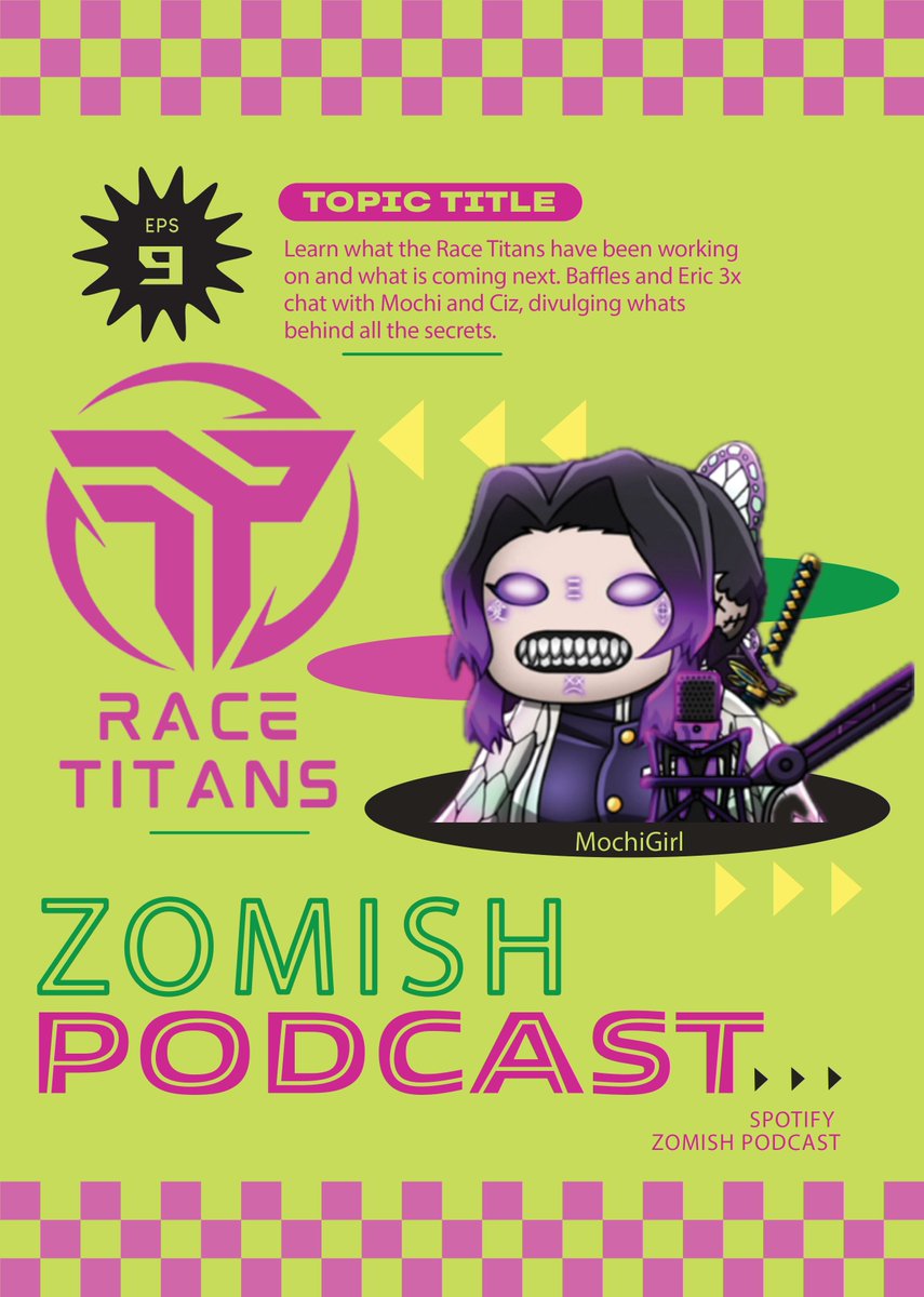 🎙️This Saturday @EricEricEricOG and @Baffles78 will join @Yashiro1101 on Zomish Podcast. 

👀Look for the link on #Spotify early next week to the recording. This is where you will find out what we have been working on and what the future holds. No More Secrets!