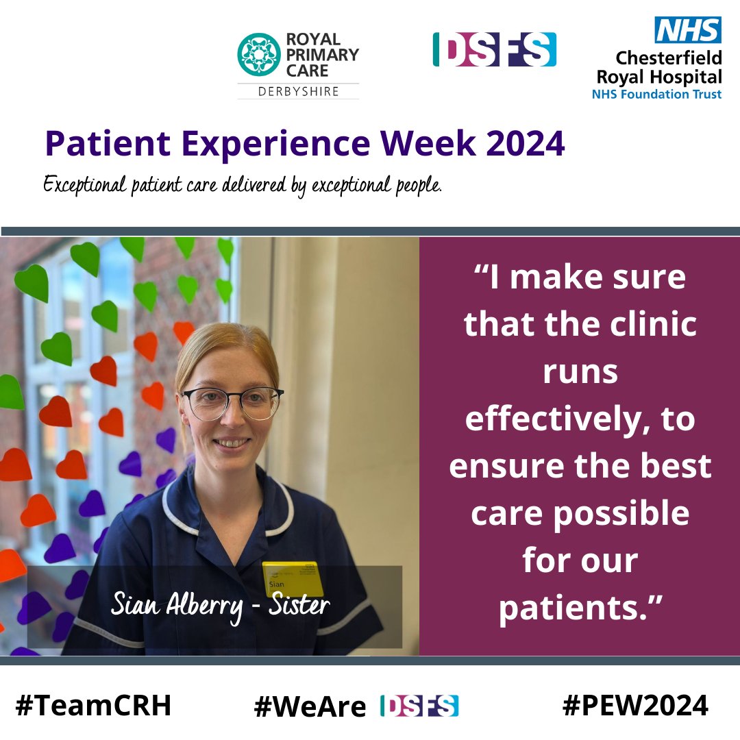 Sian and Leah have different roles but are a key part of #teamCRH. As an ENT Sister, Sian manages the service, ensuring patients get effective treatment and continuity of care. Leah is part of PALS who help to answer patient queries about their care. #PatientExperienceWeek