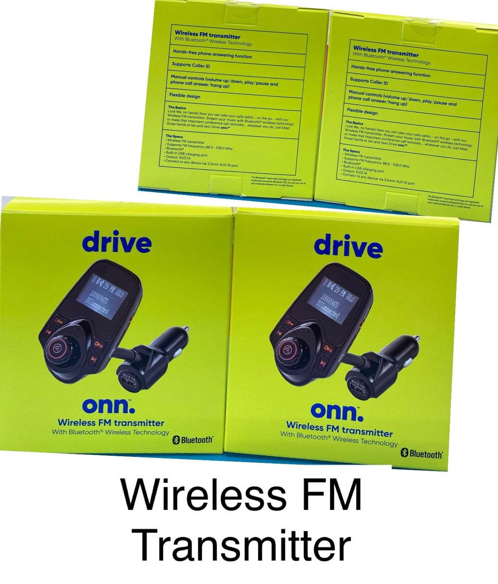 Onn. Drive Wireless FM Transmitter is ready to Ship from #Bronx. Click the link to Order Now: icwholesale.com/products/onn-w…
Call Us: +1-718-684-4848 or WhatsApp: +1-347-282-1849
#wirelessfmtransmitter #onn #transmitter #Newyork #NYC #Bronxny #carcharger #charger #chargers #accessories
