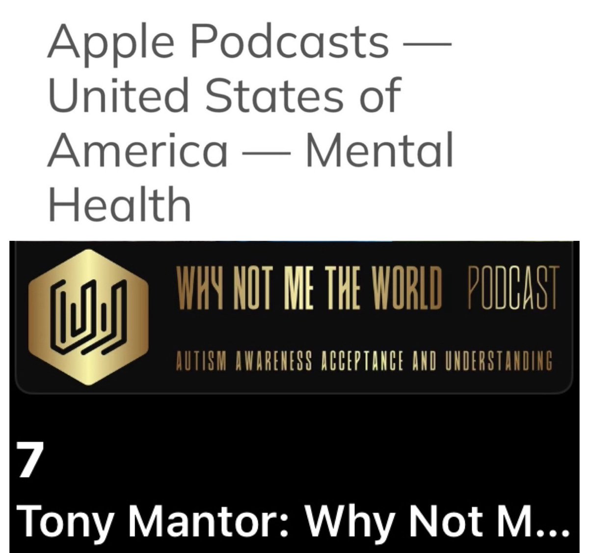 In a matter of hours, my podcast has jumped to #7.
additionally, it has secured the #25 spot in the health and fitness charts.
l am both humbled and proud.
#Autism  #AutismCommunity  #AutismParents @Bose @MackieGear