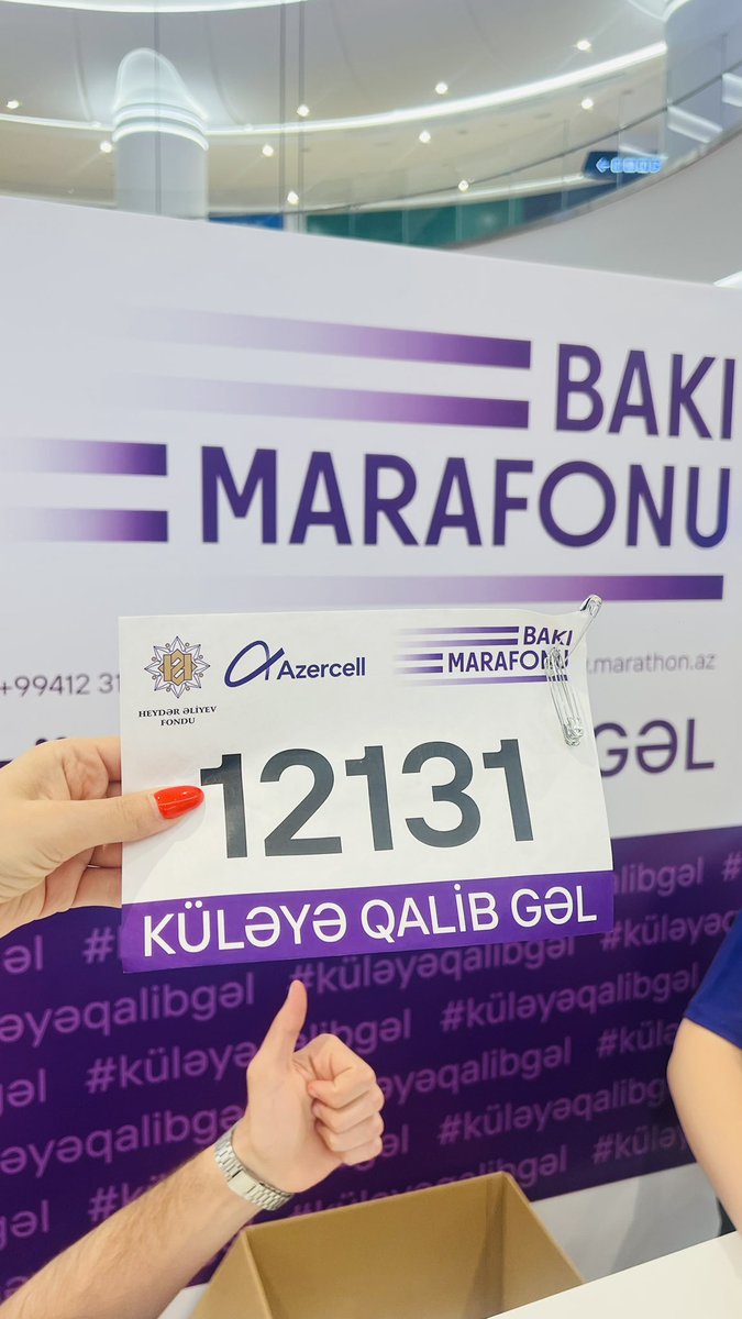 Qaçış nömrəmi indicə təhvil aldım😎😁✌️
Son 3 gün qaldı ⏳

#BakuMarathon2024