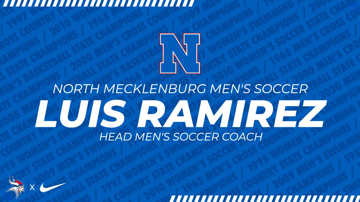 🔵⚪️🔴 HEAD MEN'S SOCCER COACH - Congratulations to Luis Ramirez for being named Head Men's Soccer Coach. Coach Ramirez has been the Head Coach at James Martin for the past few years and has turned that program into one of the best in Charlotte. #Family @nmvikingssoccer