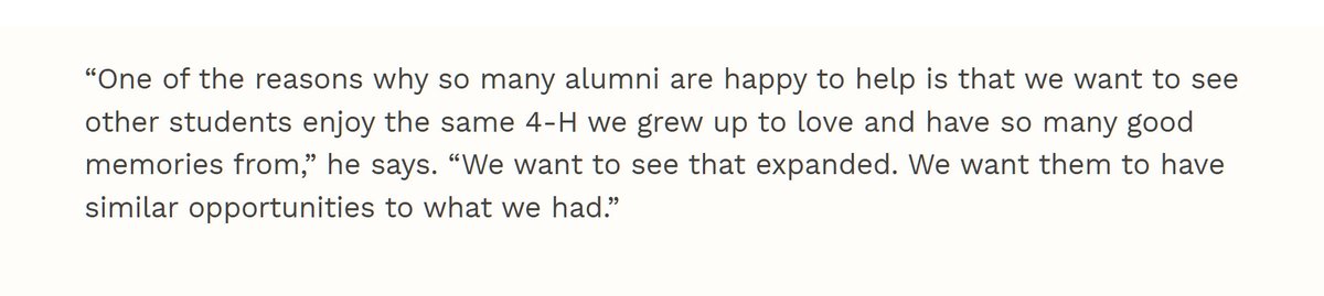 Two UNL students and a UNL alum describe how their 4-H experiences laid an important foundation for their future Article explains the wide range of ag careers, continued opportunities for 4-H alums @UNLExtension @UNL_CASNR @NeDeptAg @UNL_AniSci ianrnews.unl.edu/nebraska-4-h-a…