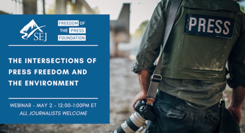 Today, a day before #WorldPressFreedomDay, I went to a #SEJWebinar in partnership with @FreedomofPress called 'The Intersections of Press Freedom and the Environment.'

Highly recommend. Protect yourselves out there. 

#SupportLocalJournalism