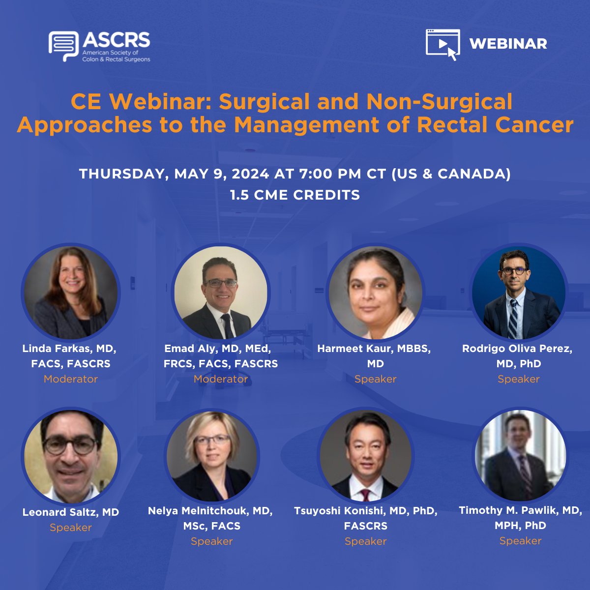 Discover the latest advancements in rectal cancer management by joining the webinar titled, 'Surgical and Non-Surgical Approaches to the Management of Rectal Cancer,' and earn 1.5 credits in 1.5 hours. Register here: fascrs.org/my-ascrs/educa…