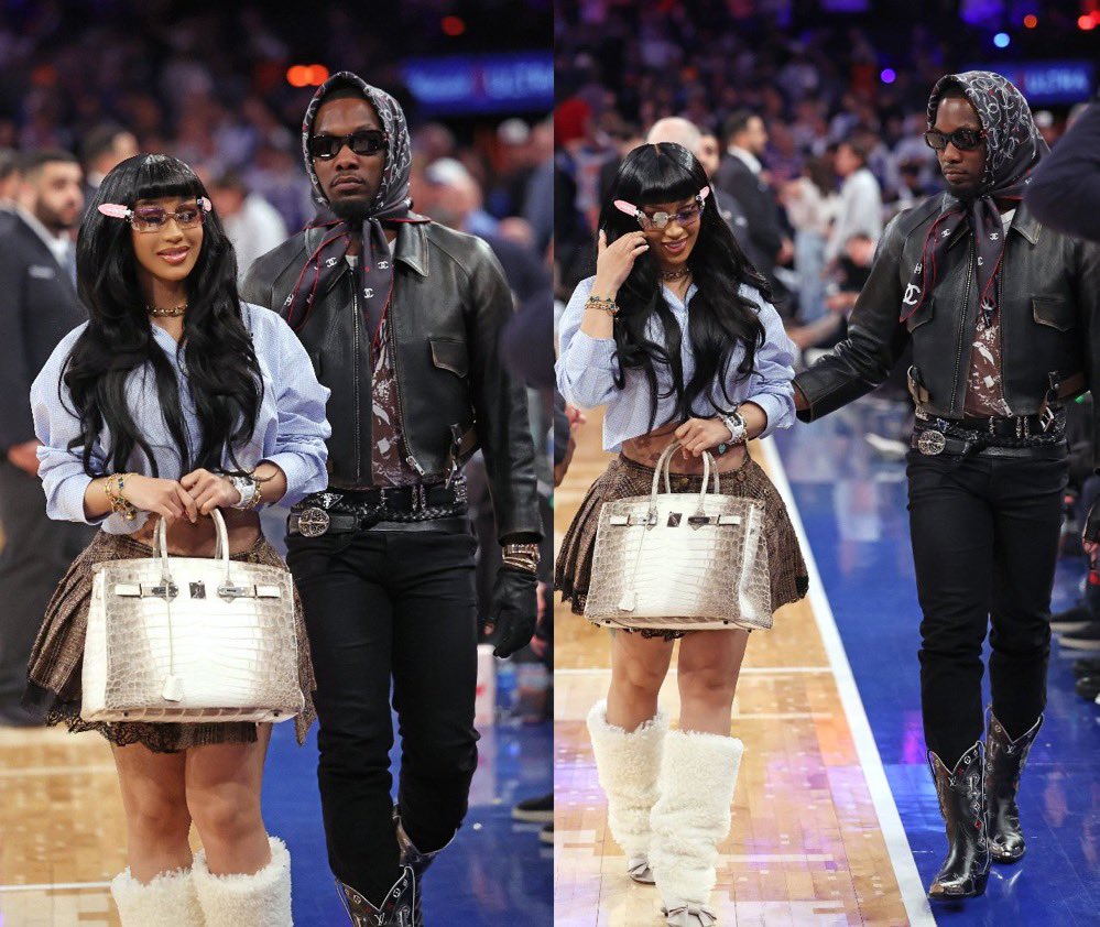 Cardi B & Offset At The Knicks Game 🏀
