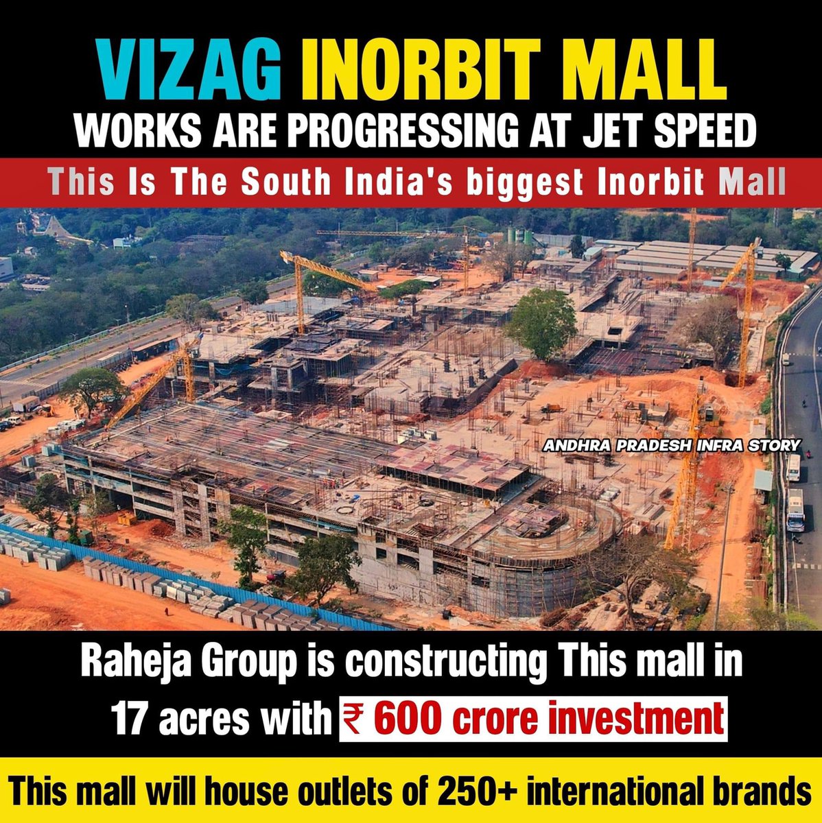 🔸 Vizag Inorbit Mall Works 💥

#AndhraPradesh #InorbitMall #Visakhapatnam 
#YSJaganAgainIn2024 
#voteforfanmay132024