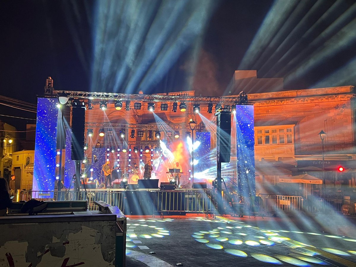 Avolites lighting up the #Memorji concert in Gozo, Malta. This local concert was orchestrated with the #Avolites Tiger Touch Pro console. Credit to: Audio system Malta | #LightingDesigner: Richard Grech and Arnold Sammut | Programming: Massimo Camilleri | Operator: Arnold Sammut