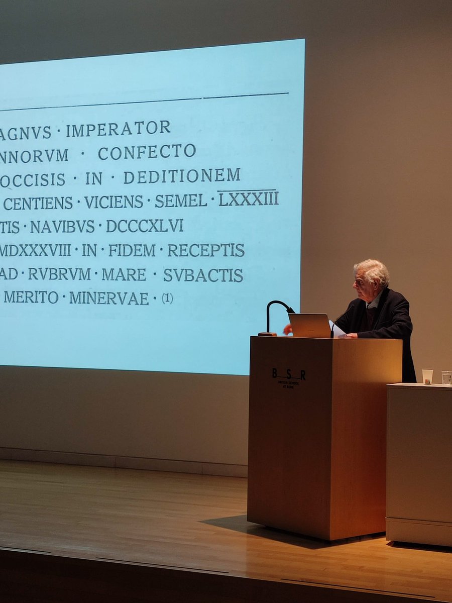 We thank Prof. Coarelli for the lecture and remind you of the next City of Rome event: 🗓️8 May, h. 18.00 📒'‘Let them eat cake!’ Surviving poverty in late antique Rome' by Carlos Machado More info: bsr.ac.uk/city-of-rome-l…