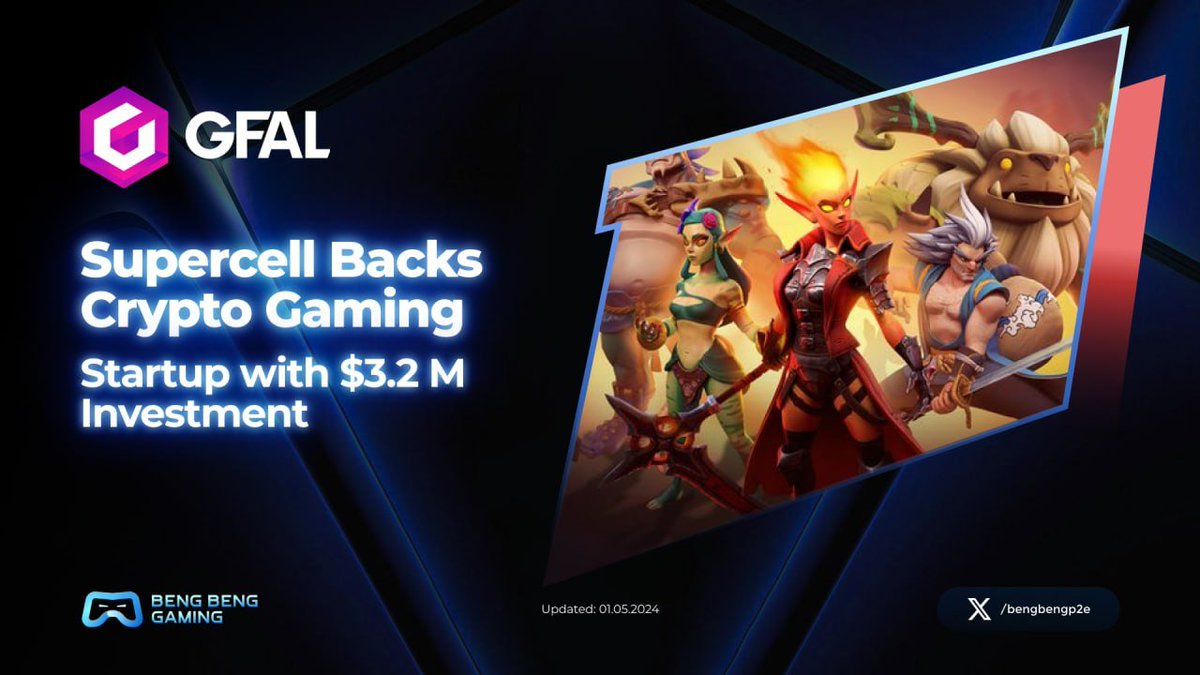 🎉SUPERCELL BACKS CRYPTO GAMING STARTUP WITH $3.2M INVESTMENT🎉 🥳@GFAL_Official a pioneering Web3 games studio, has just announced a significant milestone: securing $3.2 million in seed funding, with none other than @supercell as a key investor 🥳GFAL core mission is clear: to…