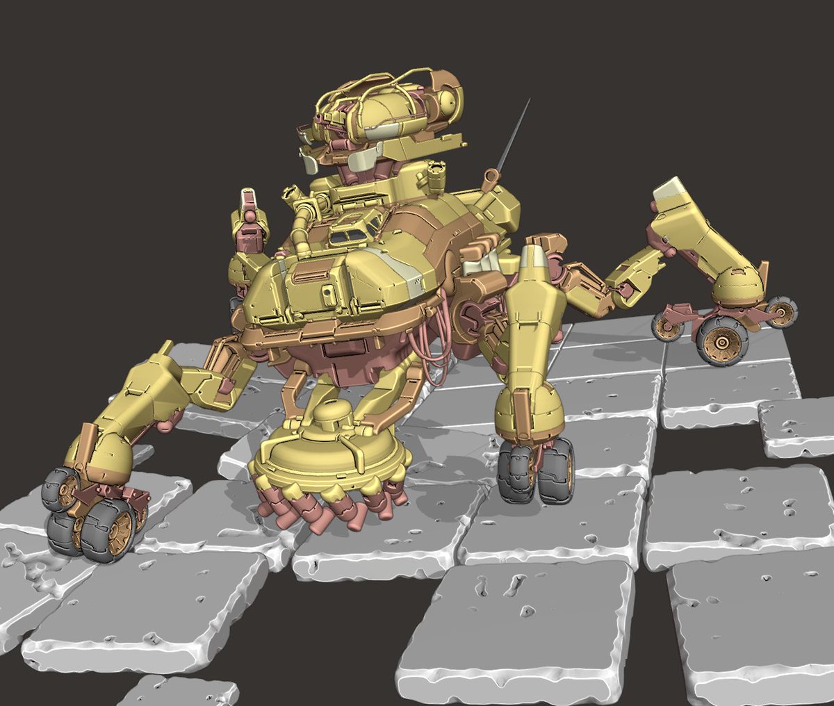 #mecha #scifi
（日常摸鱼） A base mesh for one of my ideas