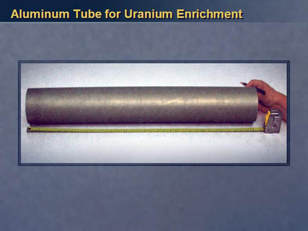 Remember when they convinced the American people we needed to go to war and kill a million Iraqis because of aluminum tubes?