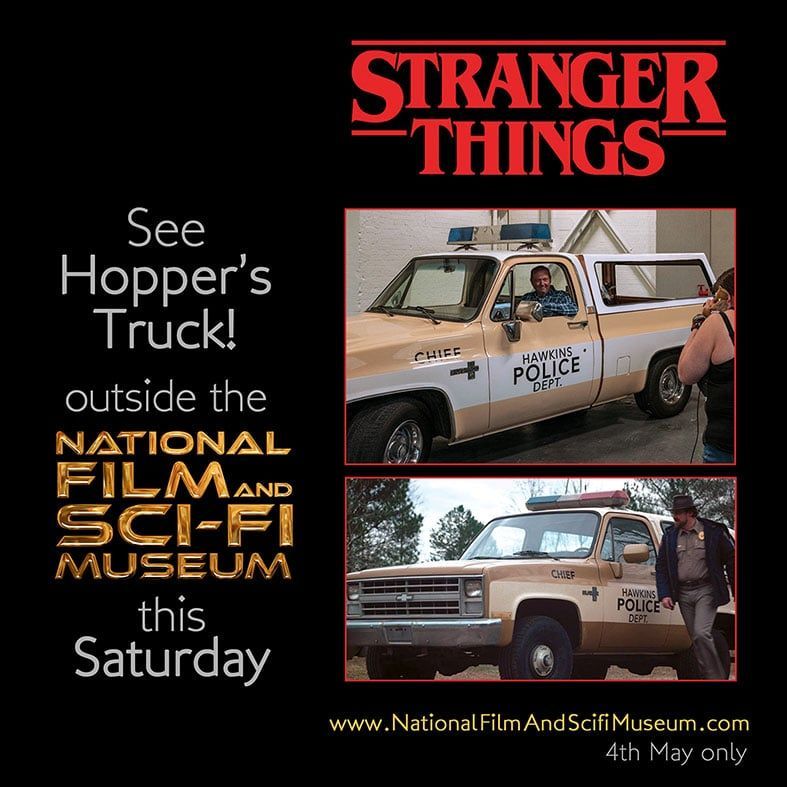Extend your visit to #CollectormaniaMK with a trip to the National Film & Sci-Fi Museum, in Lloyds Court! Home to props & costumes from some of the biggest film & TV shows, they'll also be hosting Hopper's Truck outside for you to snap your pics with! buff.ly/3jBj9XK