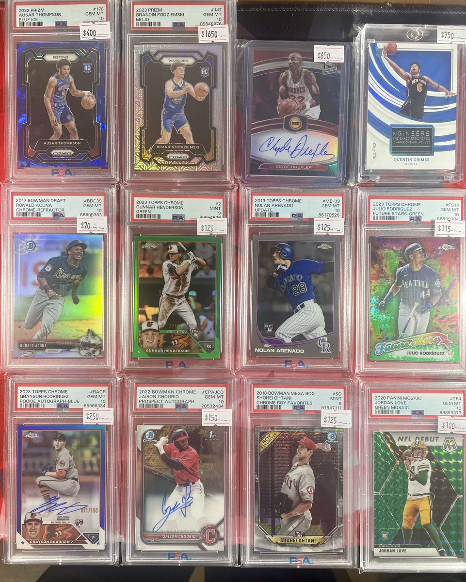 🚨MORE CARDS FOR SALE🚨 Prices marked, except for the BGS as I don’t have sleeves for those. Let’s make a deal…again 🤝