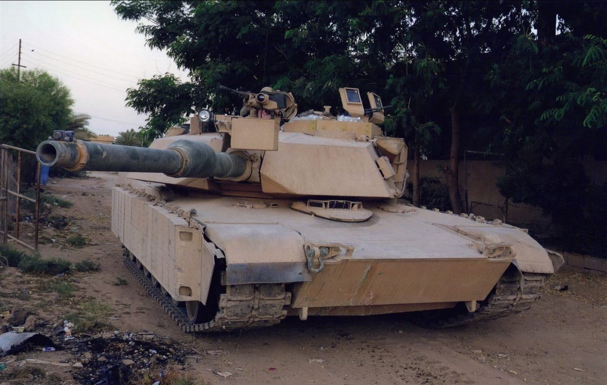 Had to do you one up. M1A1AIM, C13 of 4-64AR photographed sometime in 2008 while on patrol, Baghdad Iraq.