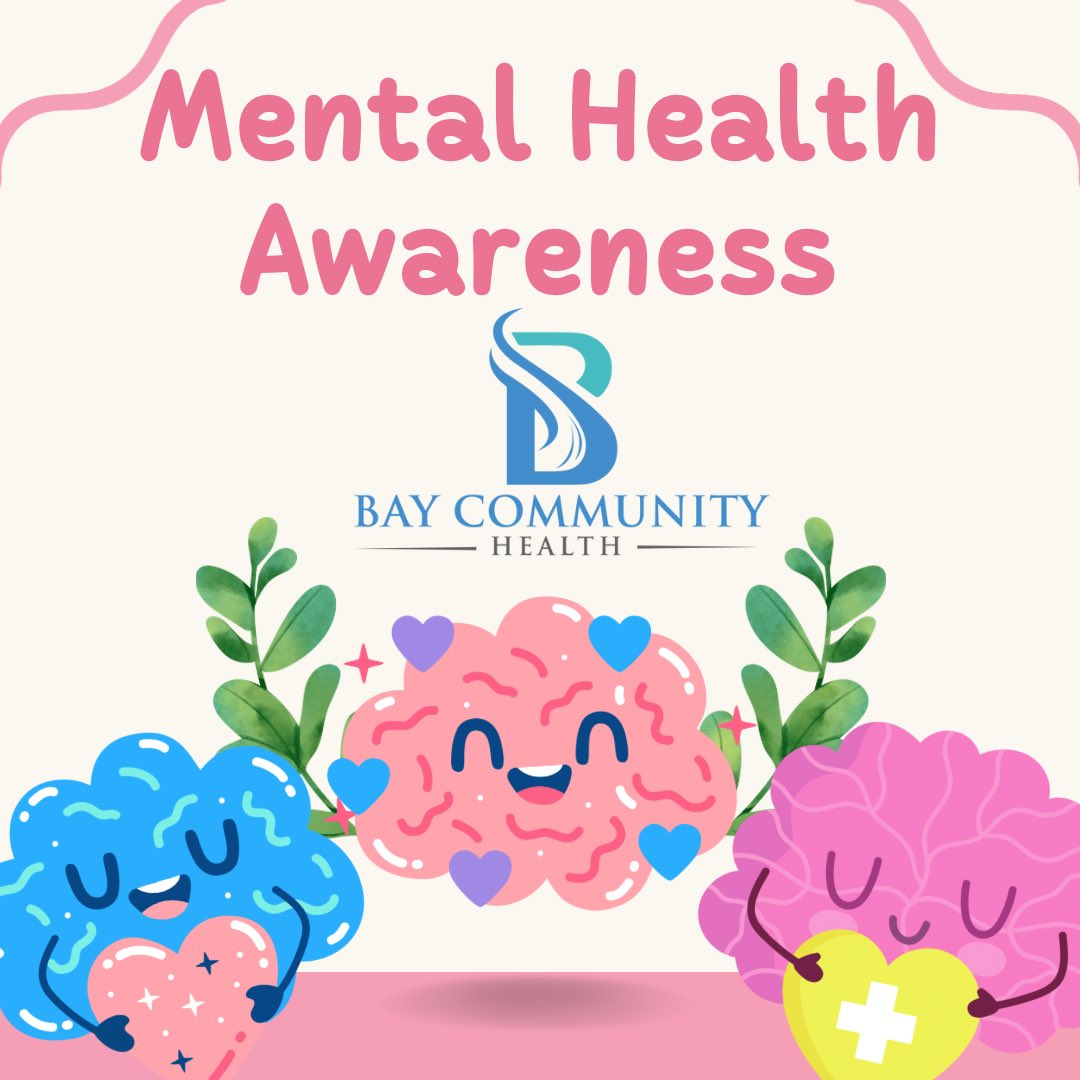 In observance of Mental Health Awareness Month, let’s raise awareness, share stories, and advocate for equitable access to mental health services. #MentalHealthAwarenessMonth #BCHcares #TeamBay