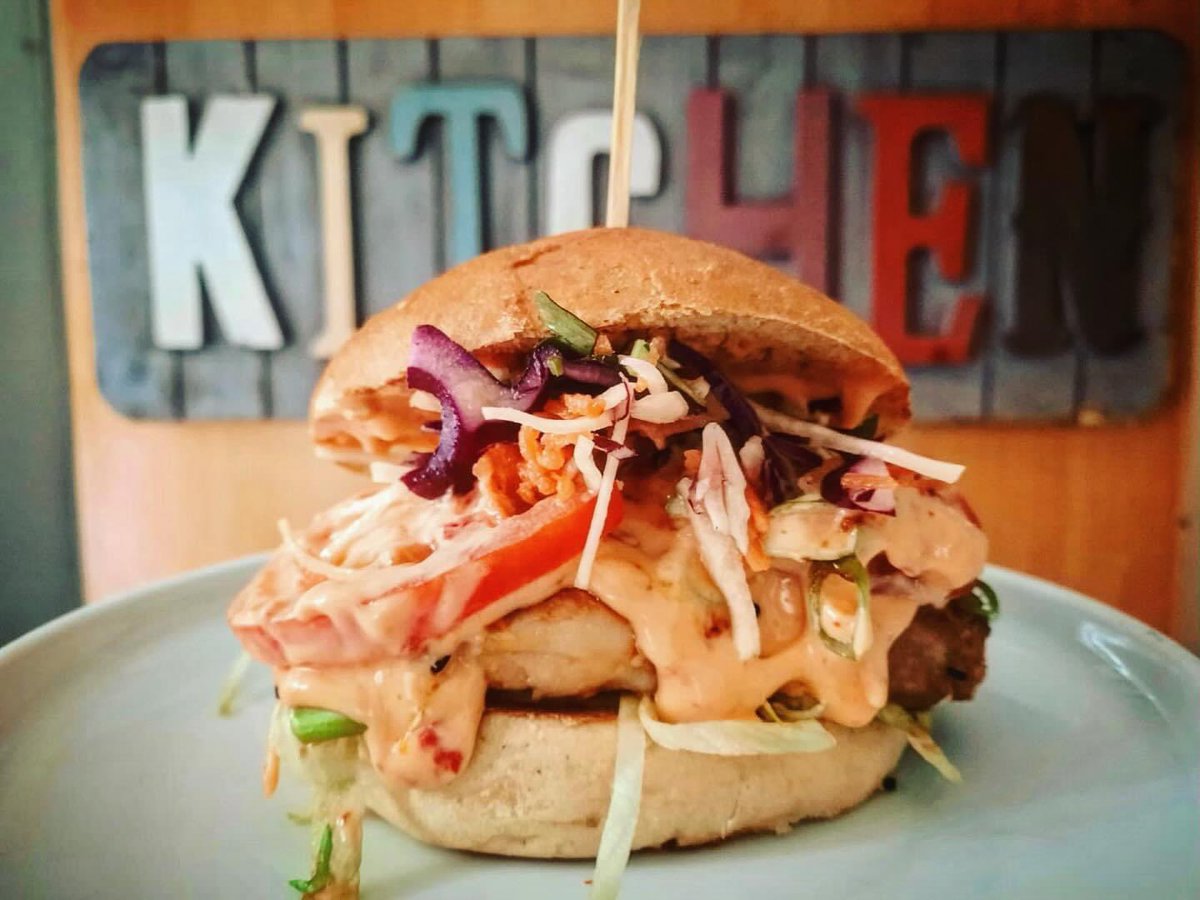 Burger night kicks off now! Tonight’s guest burger 🍔 Asian chicken with sesame slaw and bang bang sauce Get this and a pint of Taddy lager or @anarchybrewco Blonde star for just £9.95