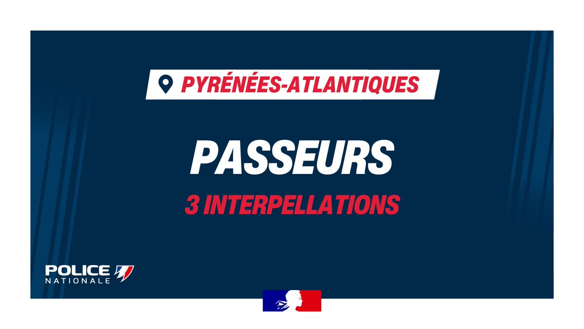 #ImmigrationClandestine | La semaine dernière à la frontière 🇪🇸, les policiers de la #PoliceAuxFrontières des Pyrénées-Atlantiques (64), en coopération avec la @guardiacivil et la @douane_france, ont intercepté 2 véhicules avec de nombreux individus à leur bord. 3 passeurs…