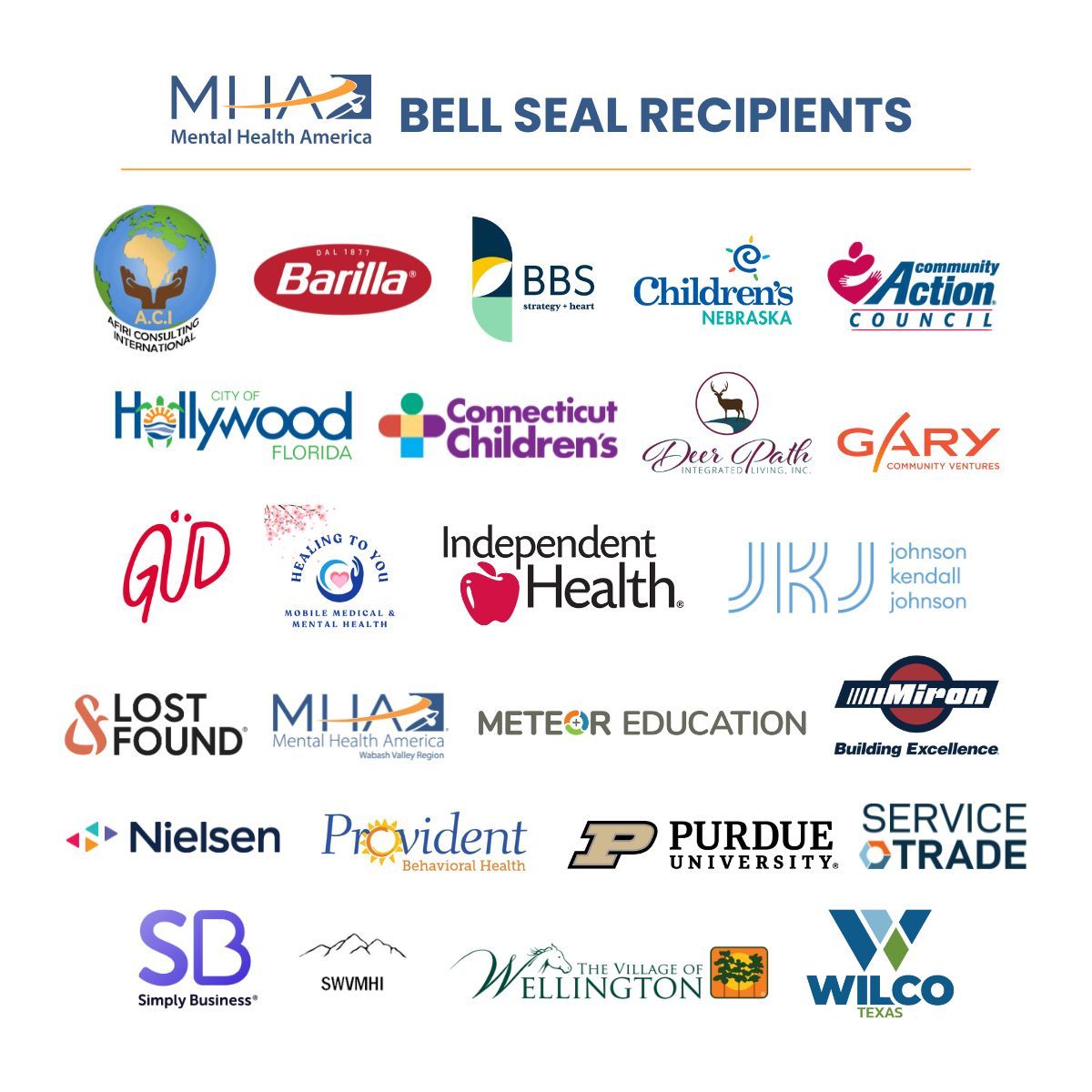 Congratulations to the latest recipients of Mental Health America’s 2024 Bell Seal for Workplace #MentalHealth! This national certification recognizes employers committed to creating mentally healthy workplaces. View more at mhanational.org/bell-seal/reci…