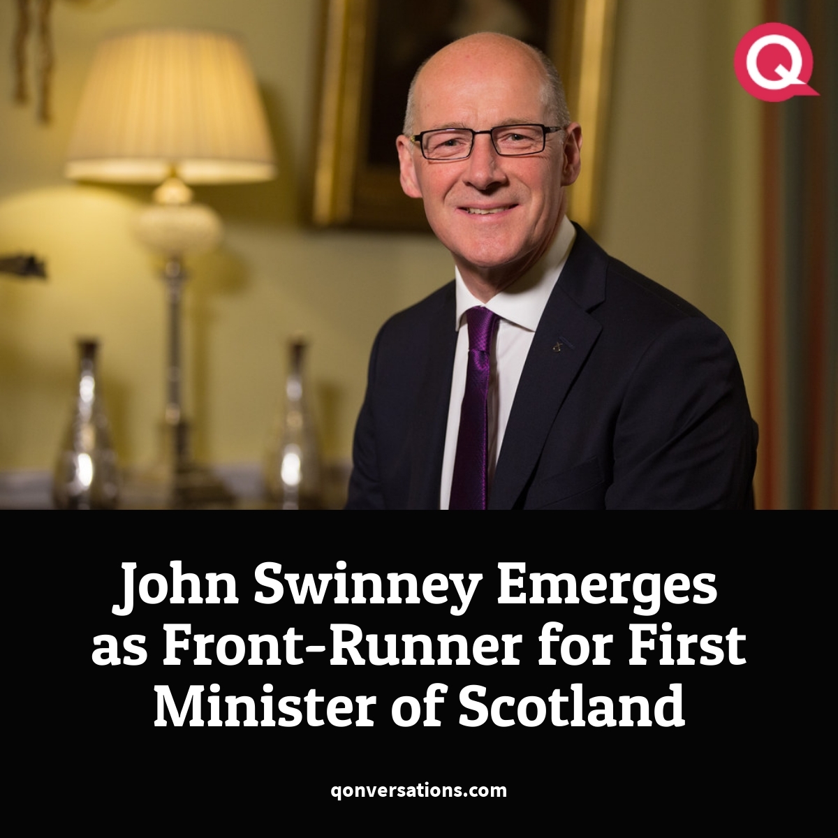 #Scotland #uk #news In a surprising turn of events, veteran politician John Swinney has emerged as the front-runner to become the next first minister of Scotland. Find out more: qonversations.com/john-swinney-e…